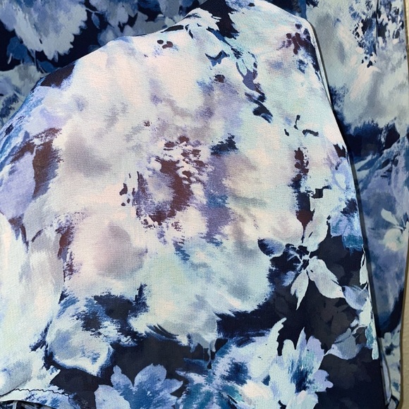 D B Established 1962 Blue Floral Dress 2 piece size 16 - Picture 7 of 12